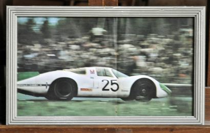 null Porsche 908 N° 25, Siffert. Spa. Poster encadré. 20x35cm