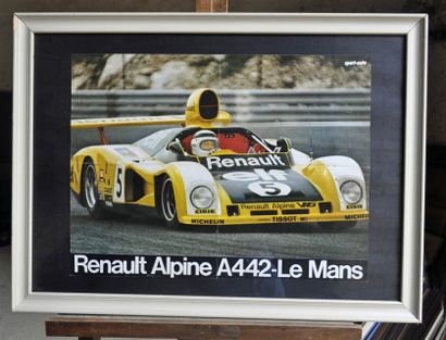 null Alpine 442 Le Mans N° 5. Framed poster. 50x70cm