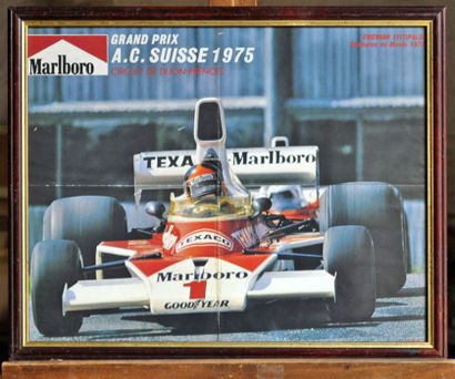 null McLaren M23 N° 1. Fittipaldi, GP Suisse 1975. Poster encadré. 40x50cm