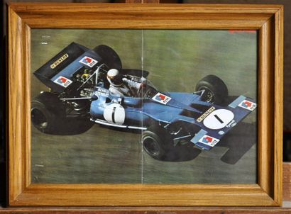 null Tyrrell 002 No. 1, Stewart. Framed poster. 30x40cm