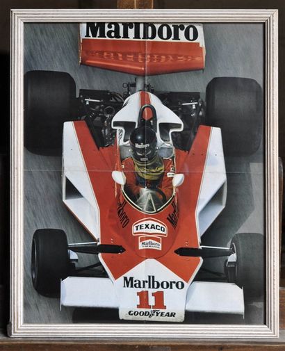 McLaren M23 N° 11, J. Hunt. Poster encadré....