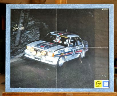 null Opel Ascona 400, Rothmans, 1er. MC 1982, W. Rorht. Poster encadré. 40x50cm