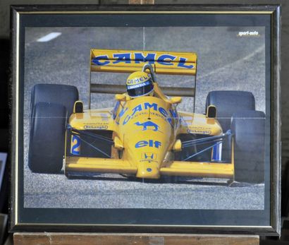 Lotus 99 Camel N° 12, A. Senna. Poster encadré....