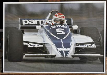 Barbham bt 46 Parmalat, Lauda. Framed poster....