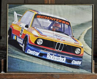 null BMW 2800 Schnitzer, Précision Liégeoise, Peltier. Framed poster. 30x40cm