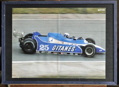null Ligier JS 11-15, Pironi. Framed poster. 50x70cm