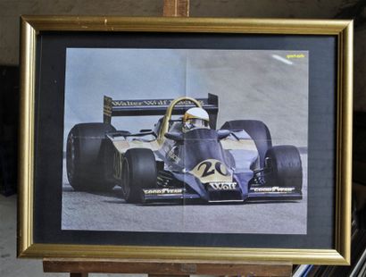 null Wolf WR1, J. Scheckter. Framed poster. 50x70cm