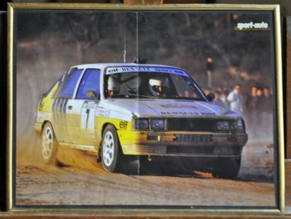 null Renault 11 Turbo N° 7, TAP, Chatriot. Framed poster. 30x40cm