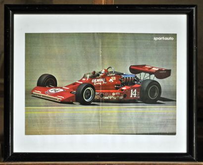 null Coyote Gilmore No. 14, AJ Foyt, Indy. Framed poster. 40x50cm