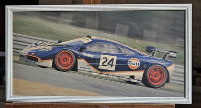 McLaren N° 24. Framed poster.