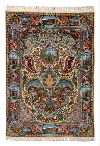 null Original et fin tapis TABRIZ (Iran), époque du Shah, milieu du 20e, 

Dimensions...