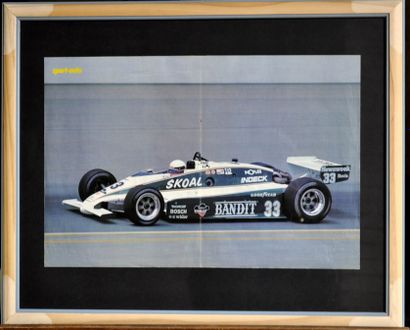 null March Indy 500, Skoal Bandit No. 33, T. Fabi. Framed poster. 40x50cm