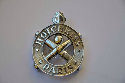 Hotchkiss Paris. Insignia of silver plated...