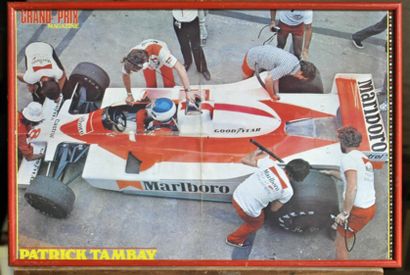 null McLaren M28 N° 8, P. Tambay. Framed poster. 40x60cm