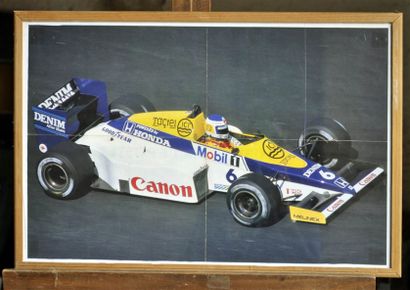 Williams FW11 N° 6, N. Piquet. Poster encadré....