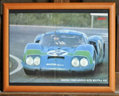 Matra 630 N° 24, Le Mans, Pescarolo. Framed...