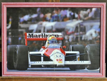McLaren MP4-4 N° 12, Senna. Poster encadré....