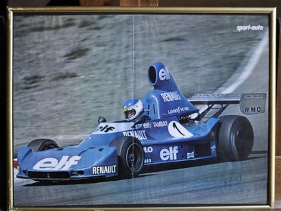 null Renault F1 N°1, Tambay. Framed poster.