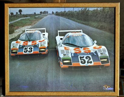 Proto WM N° 52 and 53. Framed poster. 40...