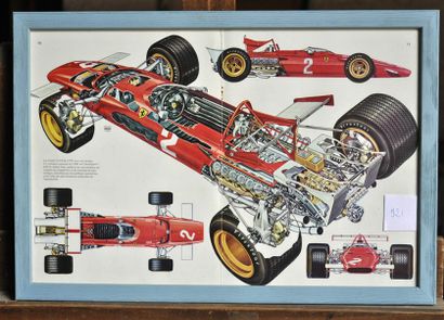 Ferrari 312 B N° 2, J. Ickx, Eclaté. Poster...