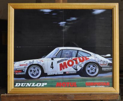 null Porsche Carrera 4, Motul Serpistar. Framed poster. 40x50cm