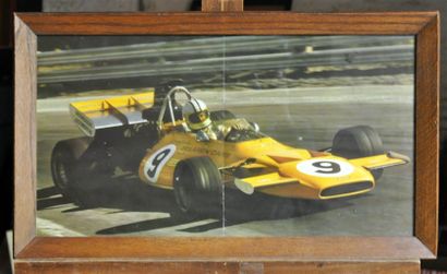 McLaren N° 9. Framed poster.