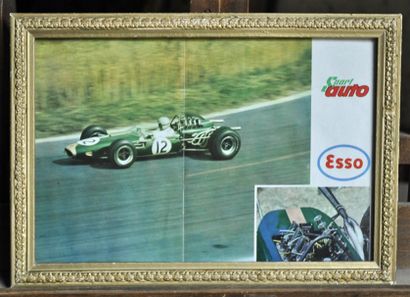  Brabham bt 24 N° 12, J. Brabham. Framed poster. 25x35cm
