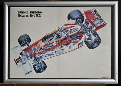 McLaren M26, Exploded. Framed poster. 40...