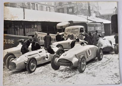 null French team at the GP of Sweden 1947. 5 cars entered: 3° CHABOUD on the Delahaye...