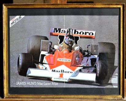 null McLaren M26, J. Hunt. Framed poster. 30x40cm