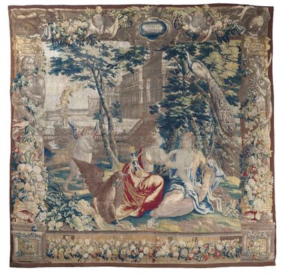 null Important and fine tapestry of Brussels (Flanders), from the middle of the XVIIth...