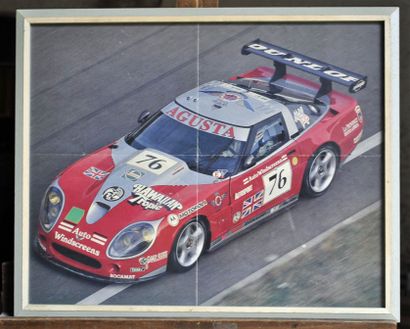 null Corvette Callaway Agusta N° 76, Le Mans. Framed poster. 40x50cm