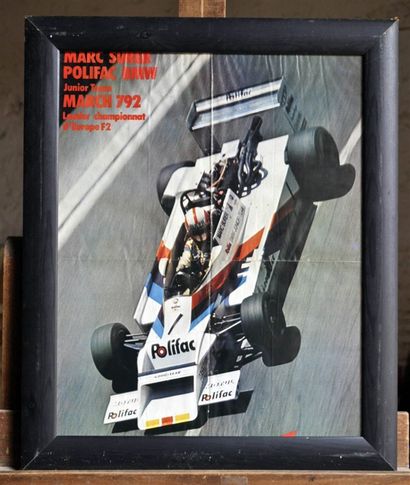 null March 792 BMW, Mr. Surer. Framed poster. 40x50cm