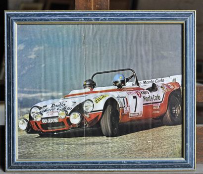 null Simca CG Radio Monte Carlo N° 7, B. Florentino. Framed poster. 25x30cm