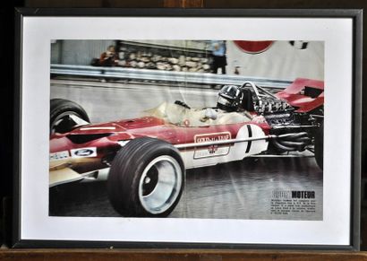 Lotus 49 B, G.L N° 1, G. Hill, Monaco. Poster...