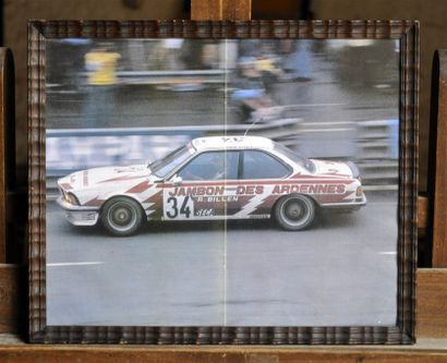 null BMW 635 N° 34, Jambon des Ardennes 24h du Spa. Poster encadré. 30x35cm