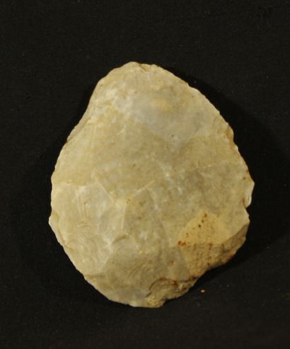 null Small flint biface. Calvados, Mousterian, Middle Paleolithic 85000 years ago....