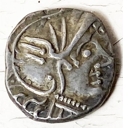 null Gaul, imitation of Roman denarius of the Dioscuri type. RHONE VALLEY Denarius...