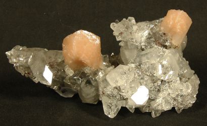  Apophyllite and Stilbite from Poona, India, 12.5 cm, the largest Stilbite crystal...
