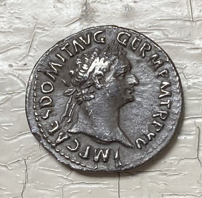 null Domitian, denarius, silver ,92-93, Rome ,3,0g. A :IMP CAES DOMIT AVG - GERM...