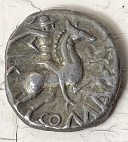null Gaul, imitation of Roman denarius of the Dioscuri type. RHONE VALLEY Denarius...