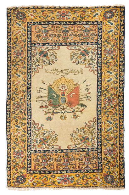 Rare and curious OTTOMAN carpet (Asia Minor),...