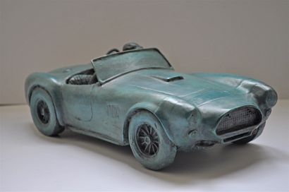 null F. CHEVALIER. AC Cobra. Bronze with patina, N° 1/8, Long 39cm