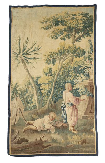Rare fragment of a tapestry panel from the...
