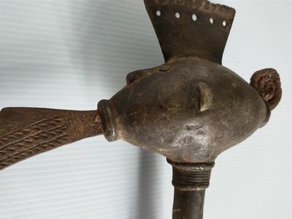 null Ceremonial axe, called fire mouth - CHAMBA - NIGERIA, (a similar object can...