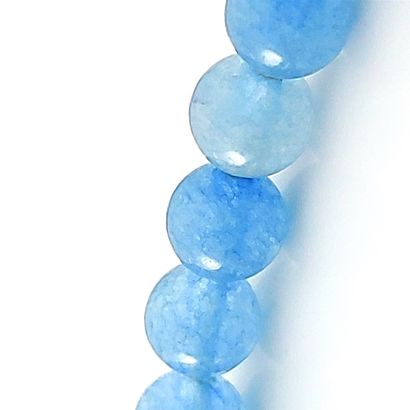 Bracelet Perles d'Aigues-marines Bracelet composed of 28 pearls of aquamarines whose...