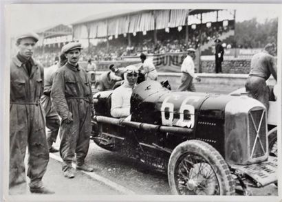 null Le comte Luigi PREMOLI (1908-1988) SUR SA salmson 1100 cc en 1931; 1er du GP...