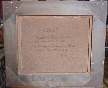 null Pierre BOUDET (1915-2011). Collioure; le fort des templiers, vers 1950. Huile...
