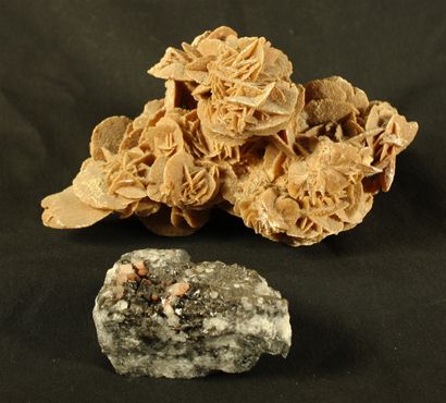 null Lot de 2 minéraux : Cassitérite et Pendarves de Camborne, Cornwall de 9,5cm...