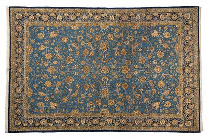 null Silk inlaid GHOUM carpet (Iran), middle of the 20th century, Shah period.

Dimensions:...